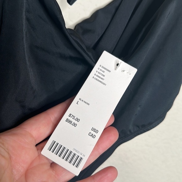 Urban Outfitters Out From Under Monica Double Tie One Piece Swimsuit Black Sz L - Picture 6 of 11